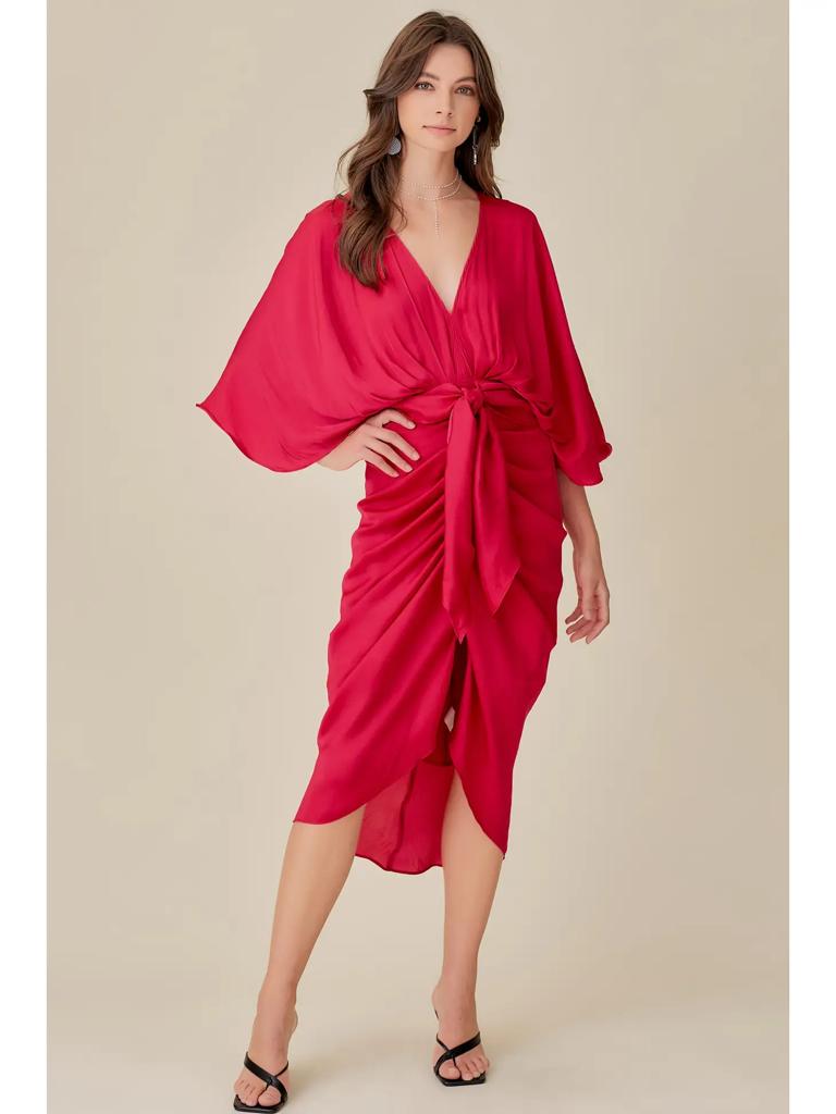 KAI CHERRY KIMONO DRESS