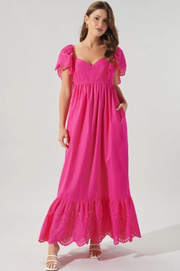 ELY FUCSHIA MAXI DRESS