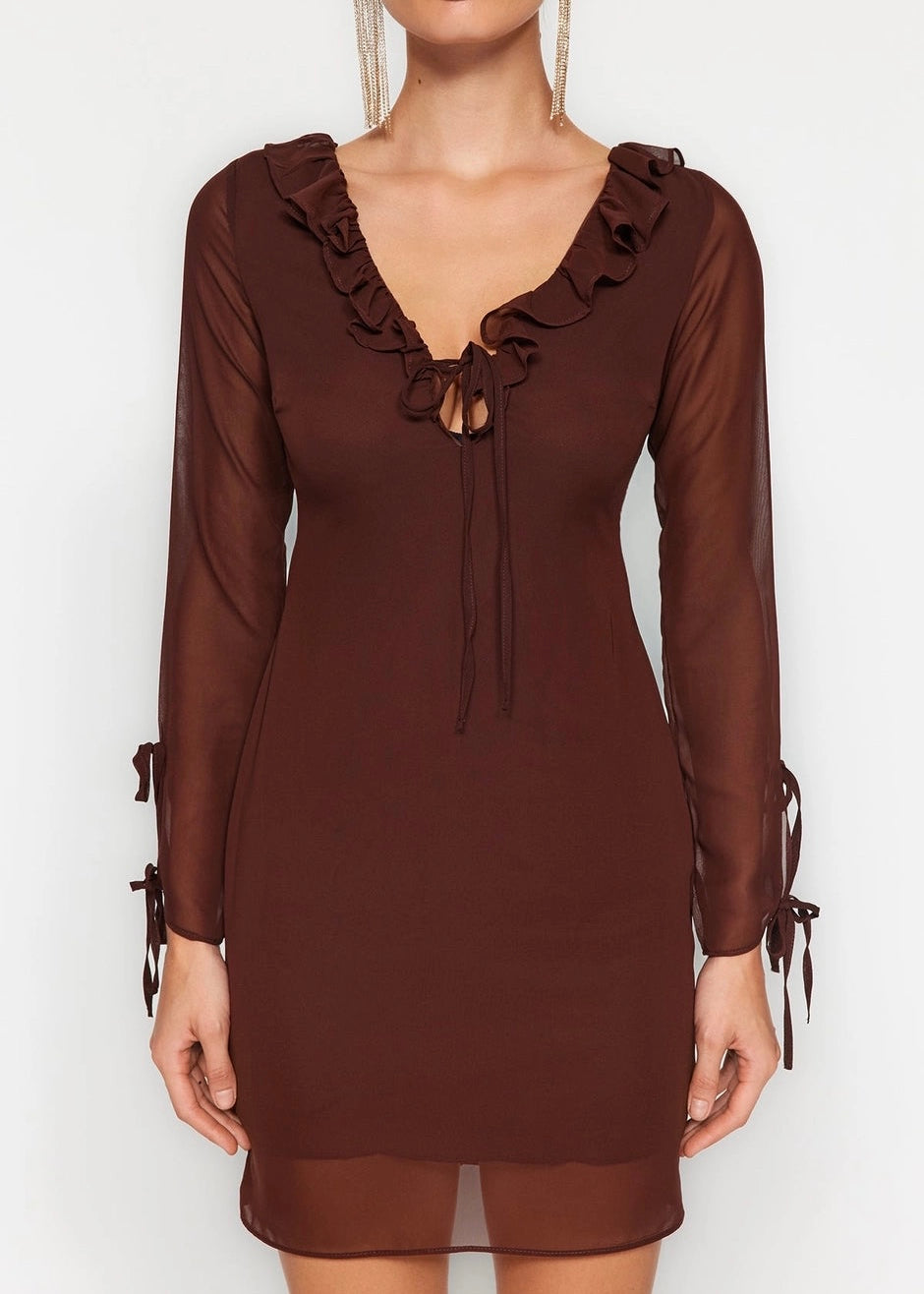 CHOCOLATE MINI DRESS