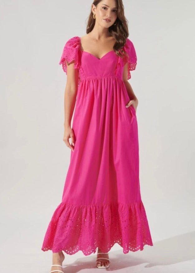 ELY FUCSHIA MAXI DRESS