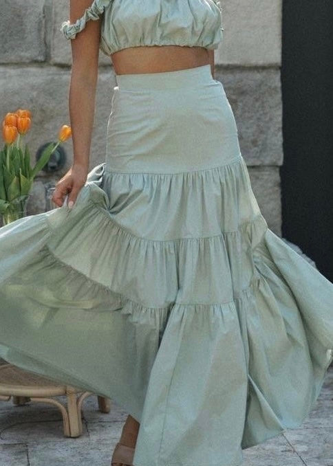 GIA SET MAXI SKIRT & TOP menta