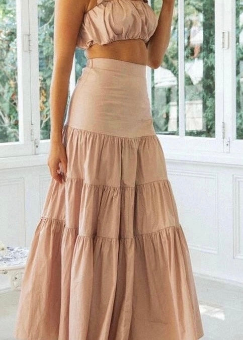 GIA SET MAXI SKIRT & TOP PEACH