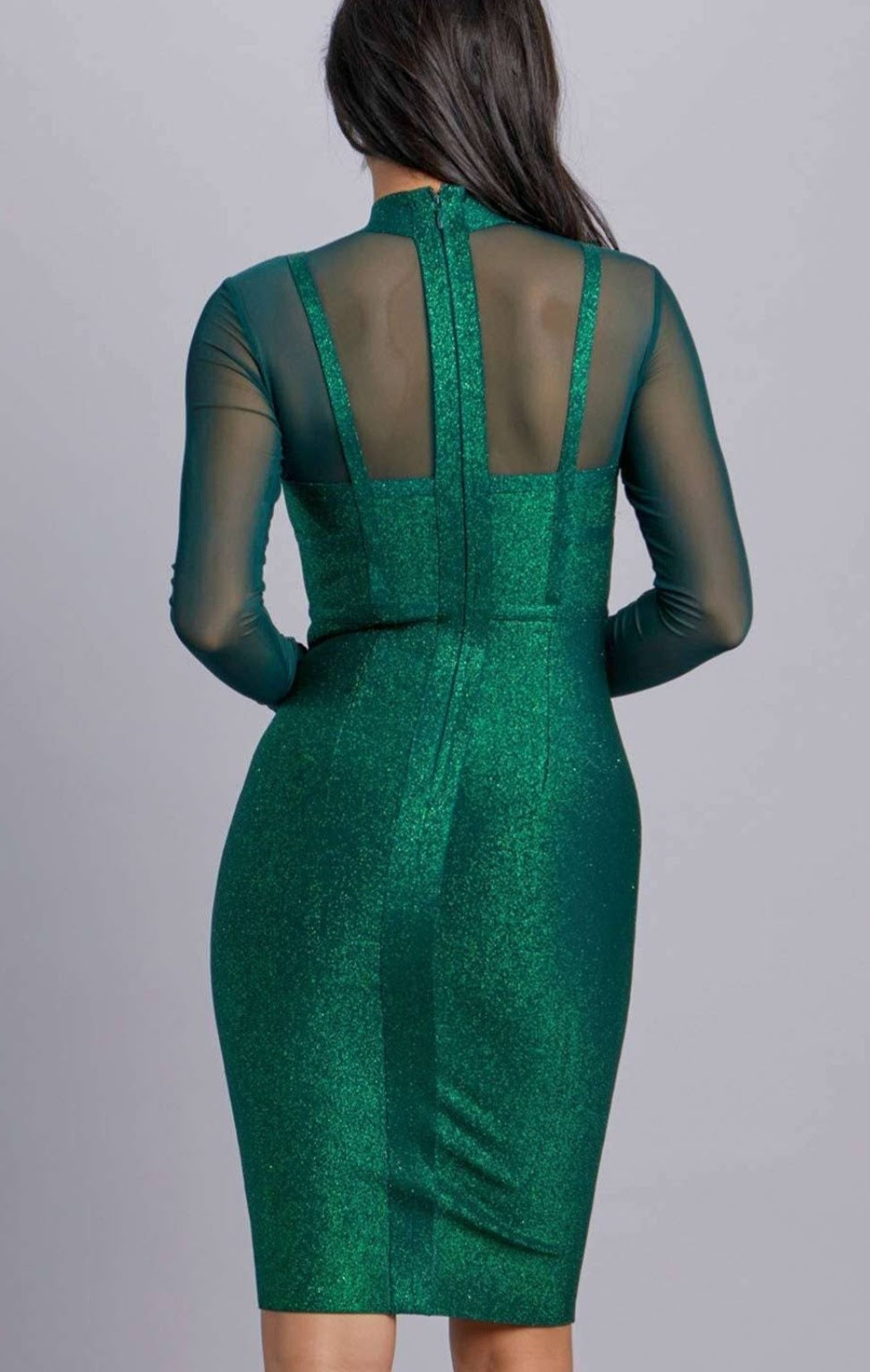 GINN GLITTER GREEN DRESS