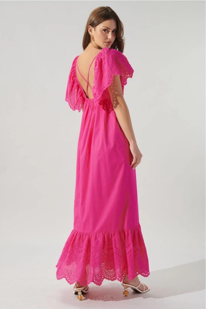 ELY FUCSHIA MAXI DRESS