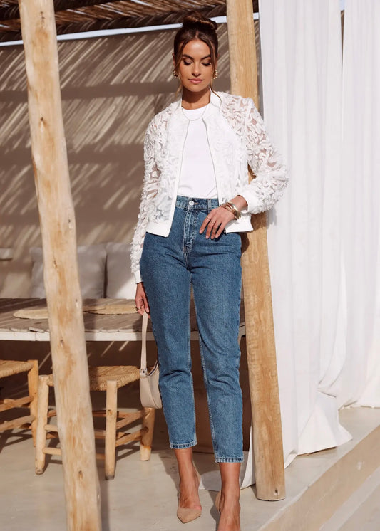 SELENA LACE BOMBER JACKET
