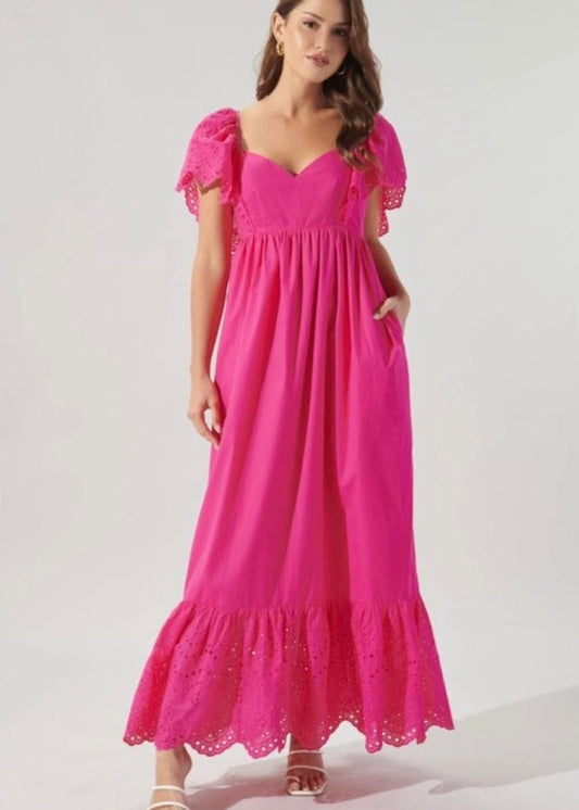 ELY FUCSHIA MAXI DRESS