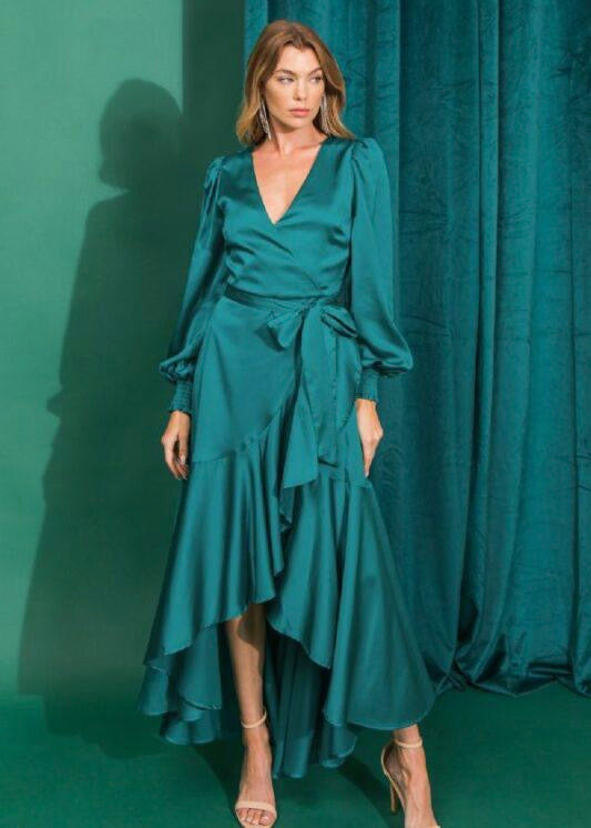 DIANNA GREEN DRESS AQUA