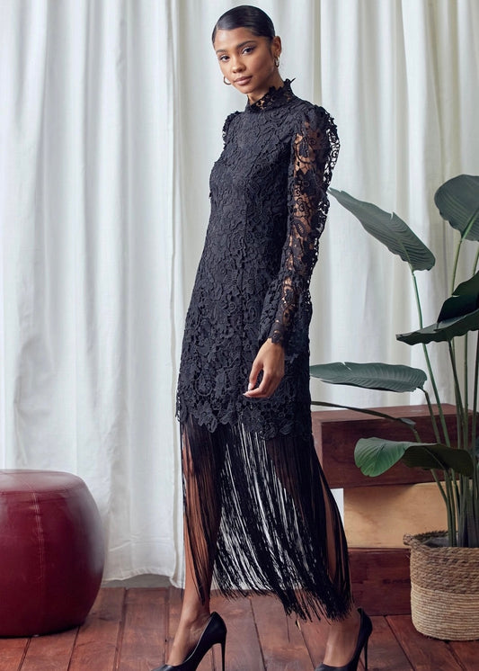 DIANA BLACK LACE DRESS