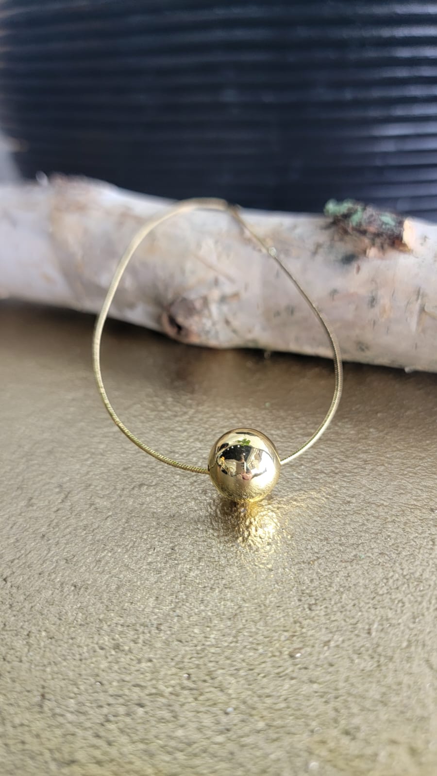 GOLD BALL NECKLACE