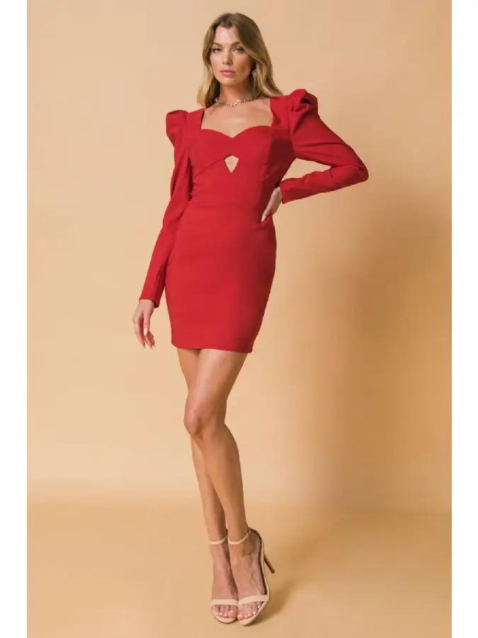 ESCARLATA MINI DRESS red